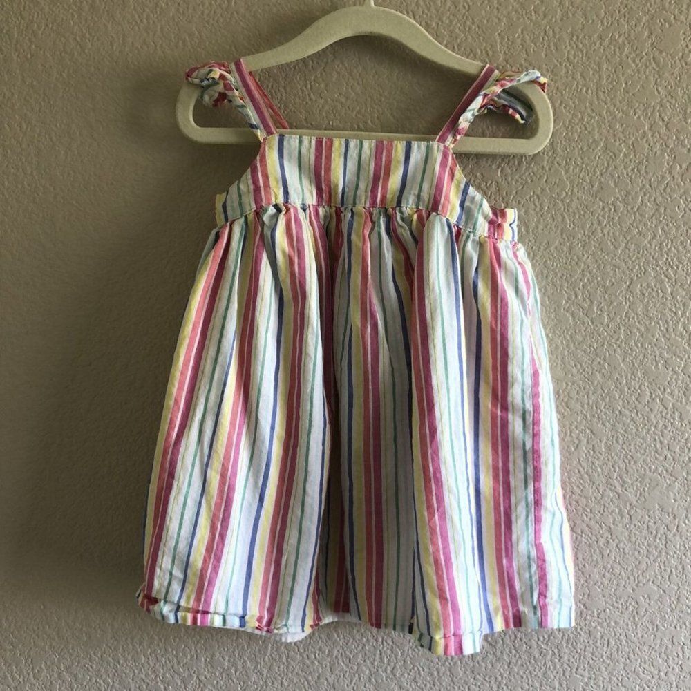 Baby Gap Striped Cotton Dress Multicolor Toddler 2 Years Old